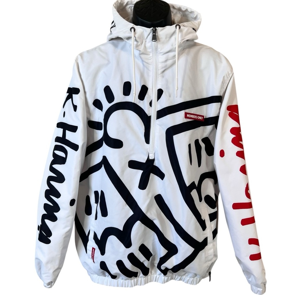 Keith Haring X Members Only Half Zip Jacket